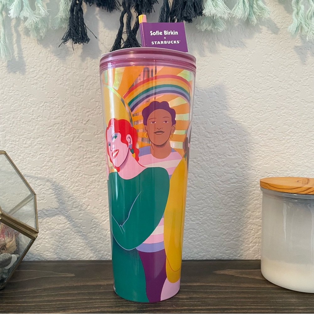 Starbucks 2024 Pride Tumbler Venti Cold Cup Sofie Birkin Collab